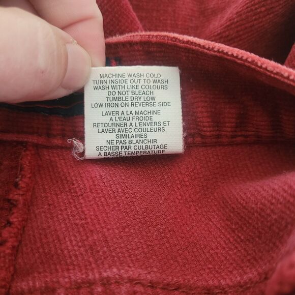 Maryk & Co Vintage Low Rise Corduroy Flare Pants Women 34 X 30 Red Retro Holiday - Picture 8 of 10